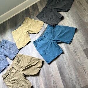Patagonia Blue and Tan Cargo Shorts Lightweight Summer Essential